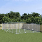 NNEVL Outdoor Dog Kennel Silver 6x10x2 m Galvanised Steel