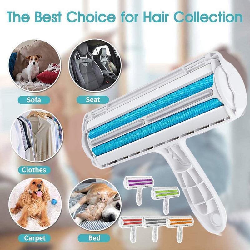 Pet Hair Remover Brush Dog Cat Fur Cleaning Roller Reusable Self Cleaning Tool-0