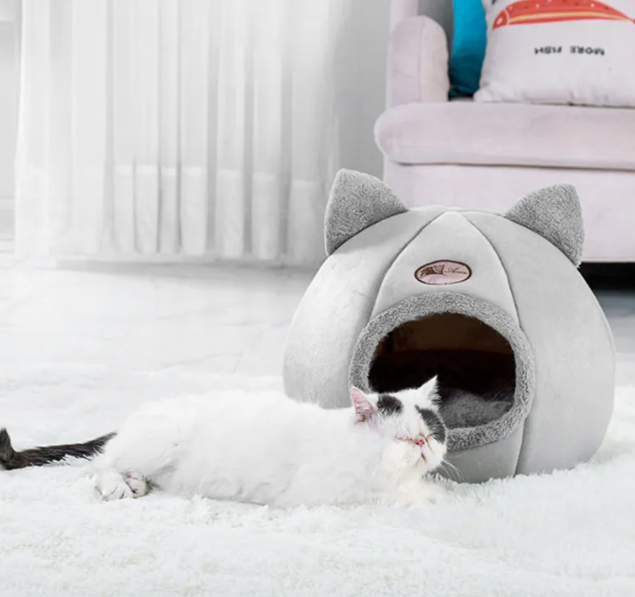 CozyNest Großes Winter-Katzensofa-Bett