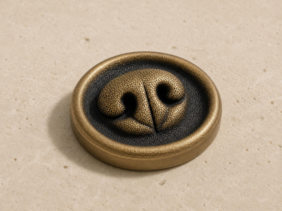 Dog or Cat Nose Print Keepsake – Antique Brass Disc
