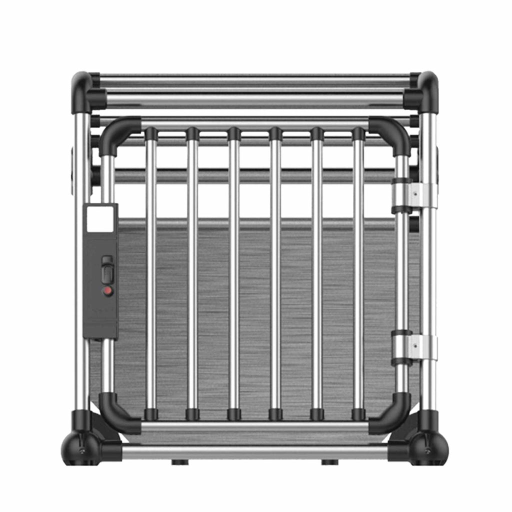 Aluminium Dog Travel Crate — Medium, 56 × 65 × 77 cm