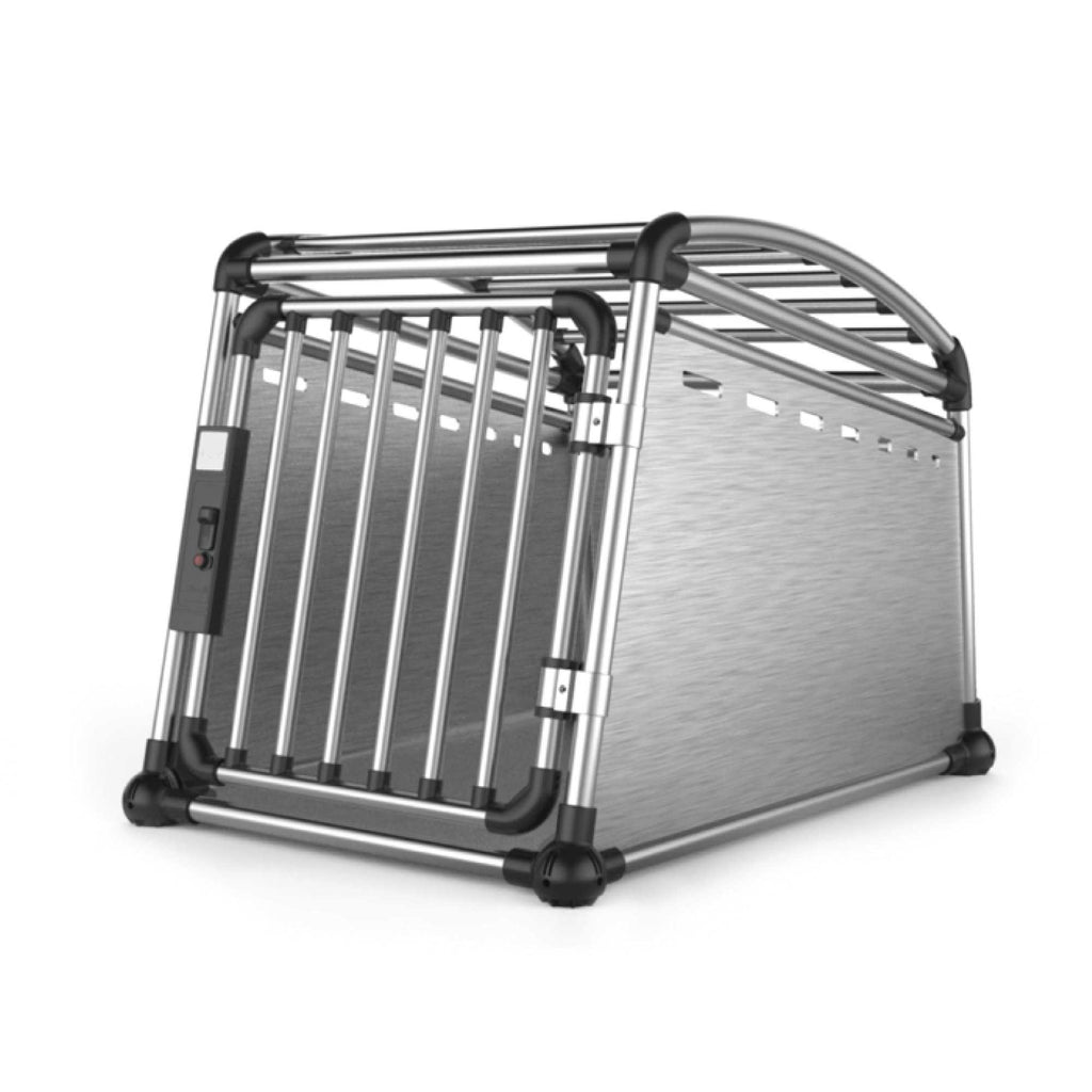 Aluminium Dog Travel Crate — Medium, 56 × 65 × 77 cm