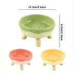 Cat Food Water Bowl Non Slip Raised Pet Feeding Dish Elevated Feeder Cats