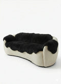 Genuine Black Sheepskin Couch Cover for Dogs — Natural Sofa Protector (Plastic-Free)