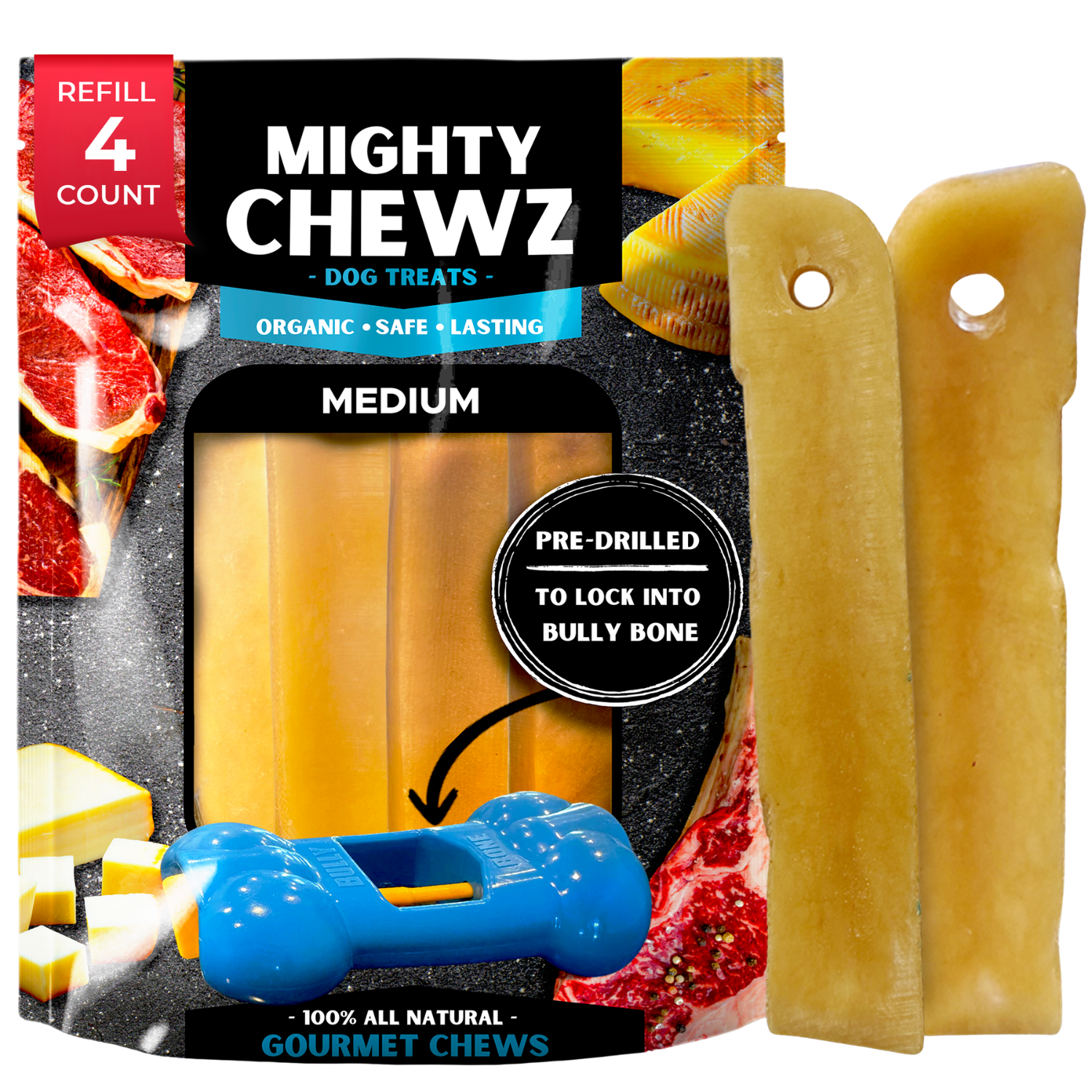 4 Pack Medium Yak Cheese - Refill Pack-0
