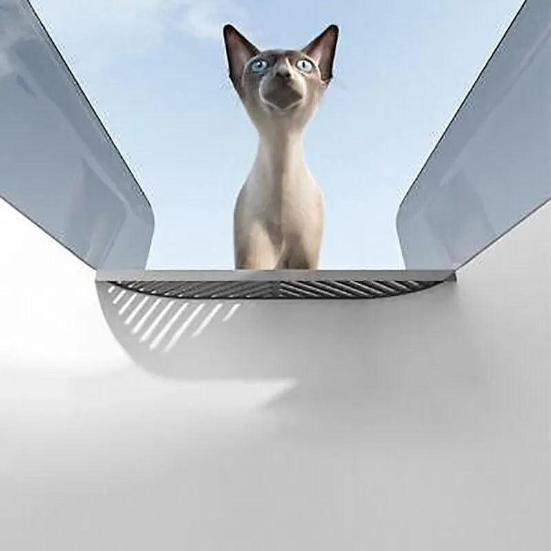Litter Tray Box with Splash Guard and Wide Opening for Cats Open Top Design