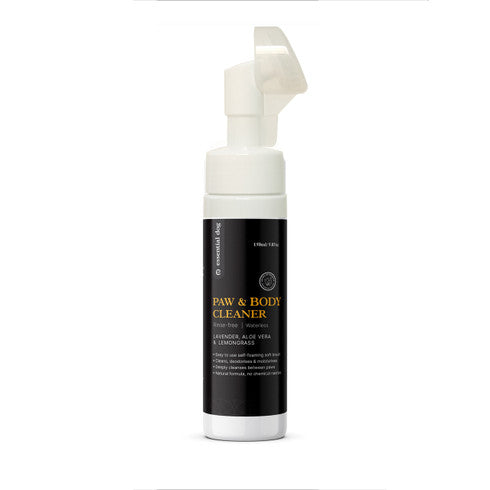 Rinse-free portable paw and coat cleaner spray