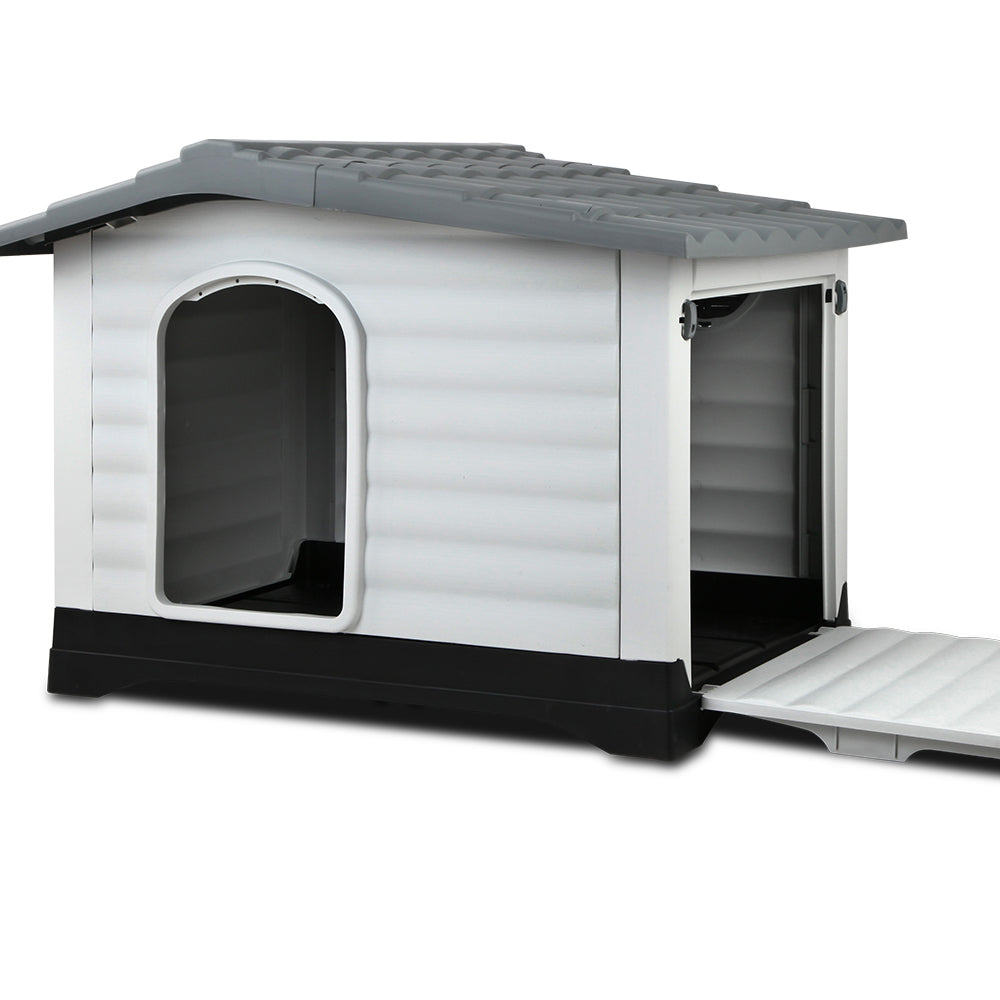 Extra-Extra-Large Plastic Pet Kennel — Grey