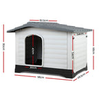 Extra-Large Plastic Dog Kennel — Grey