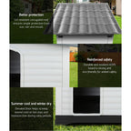 Extra-Large Plastic Dog Kennel — Grey