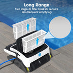 NNEMB Grampus 800 Robotic Pool Cleaner, Automatic Vacuum with Quick Clean, Wall Climbing Capability, Powerful Triple Motors, Large Filter Baskets, Ideal for Large In-Ground Pools
