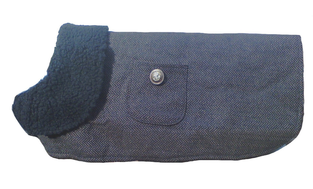 PA Brown Herringbone Dog Coat — view 5