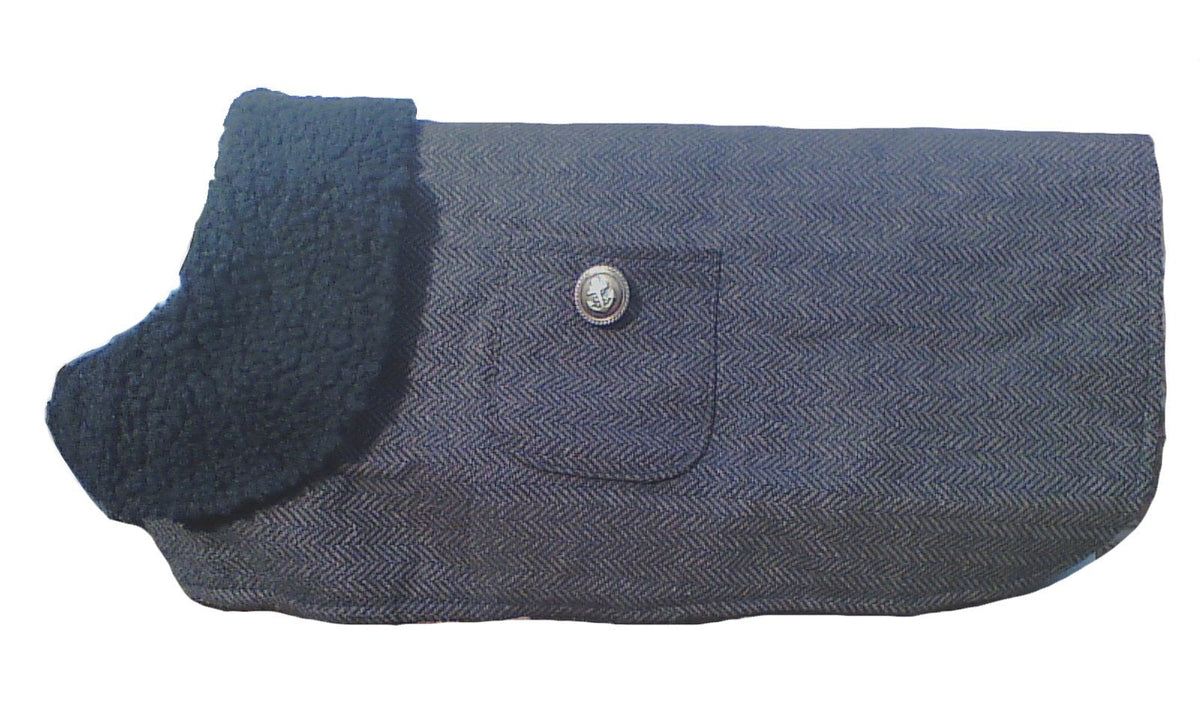PA Brown Herringbone Dog Coat — view 5