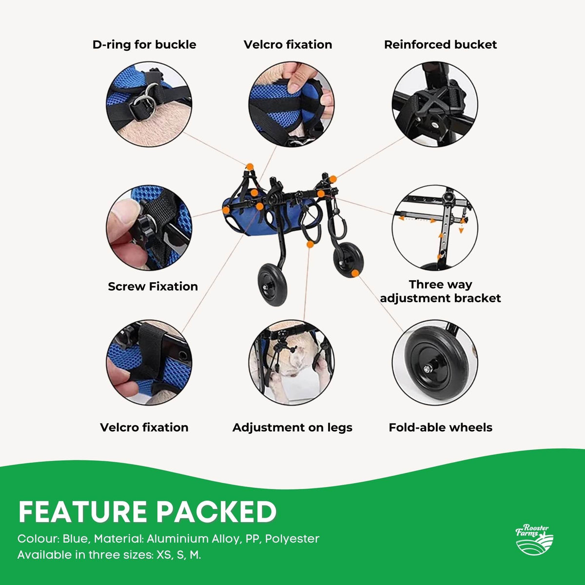 Small Dog Wheelchair for Back Legs