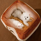 NNEOBA Foldable Soft Pet House And Bed Detachable Cave-Style Nest Brown