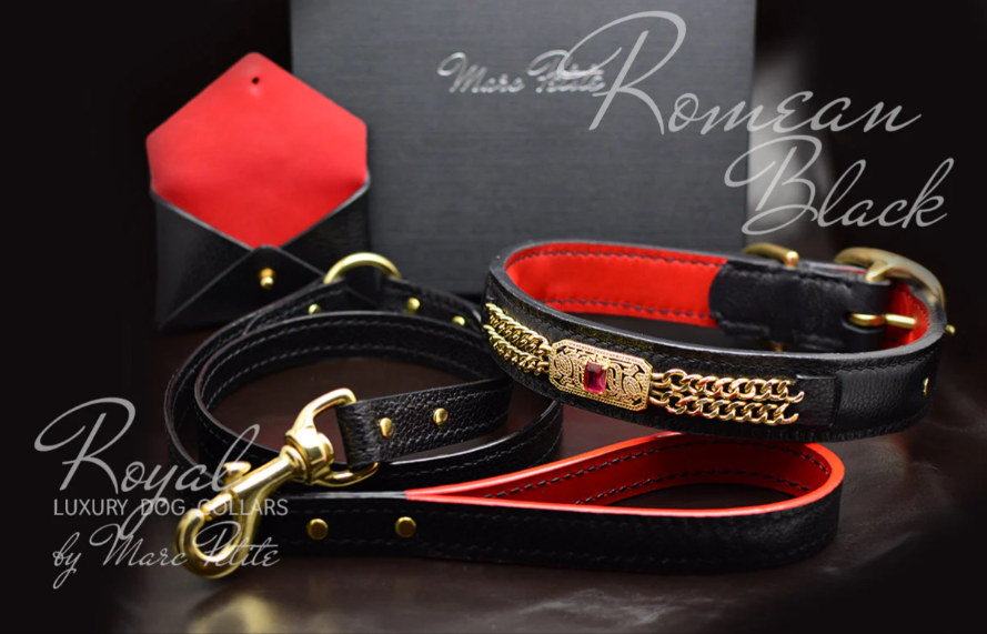 Das Atelier Personalisierbares Hunde-Geschirr aus Leder mit Wunschname