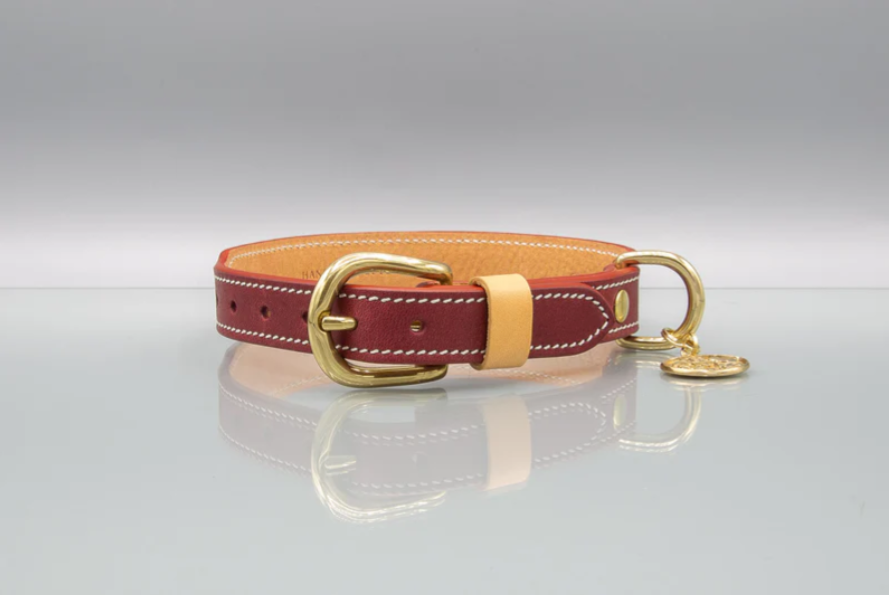 Das italienische Leder-Designer-Halsband „Firenze“