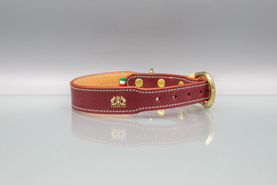 Das italienische Leder-Designer-Halsband „Firenze“