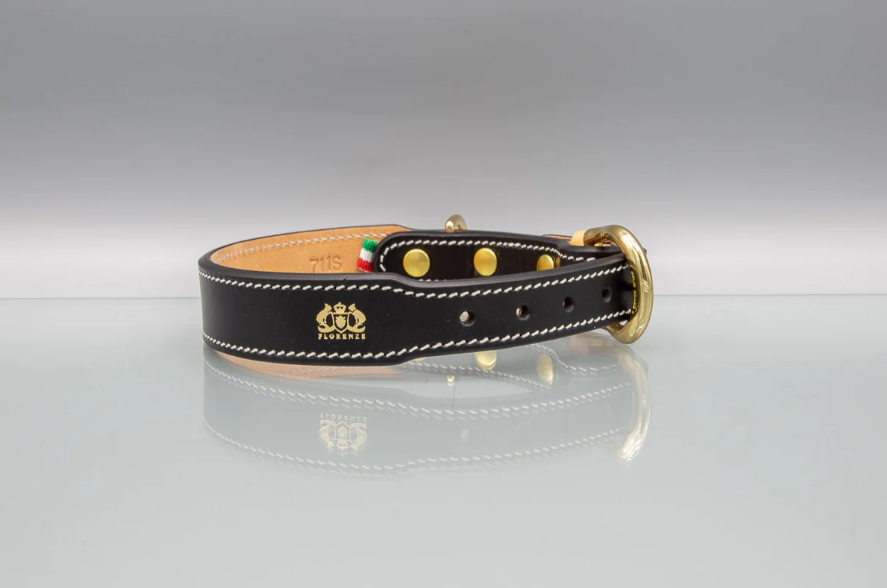 Das italienische Leder-Designer-Halsband „Firenze“