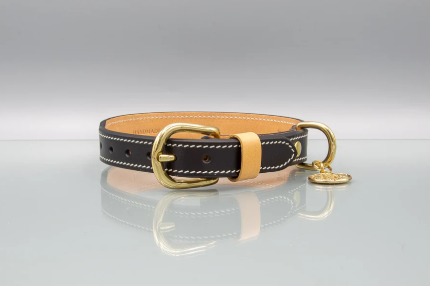 Das italienische Leder-Designer-Halsband „Firenze“