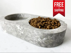 Der Terrazzo-Marmor-Slow-Feeder-Luxus-Tiernapf