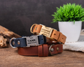 Das Atelier Personalisierbares Hunde-Geschirr aus Leder mit Wunschname