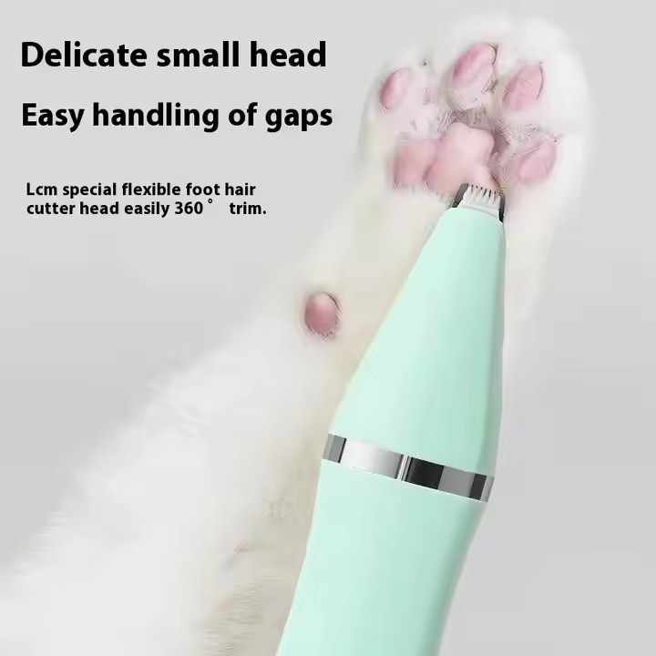 NNEDSZ White 4-in-1 Pet Grooming Electric Clippers - Professional Rechargeable Trimmer for Dogs & Cats, Paw, Fur, Nail, and Ear Care | Compact Design,