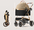 Hunde-Reisebuggy DeLuxe, Größe M – Aluminium