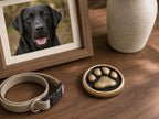 Dog Paw Print Keepsake – Antique Brass Disc
