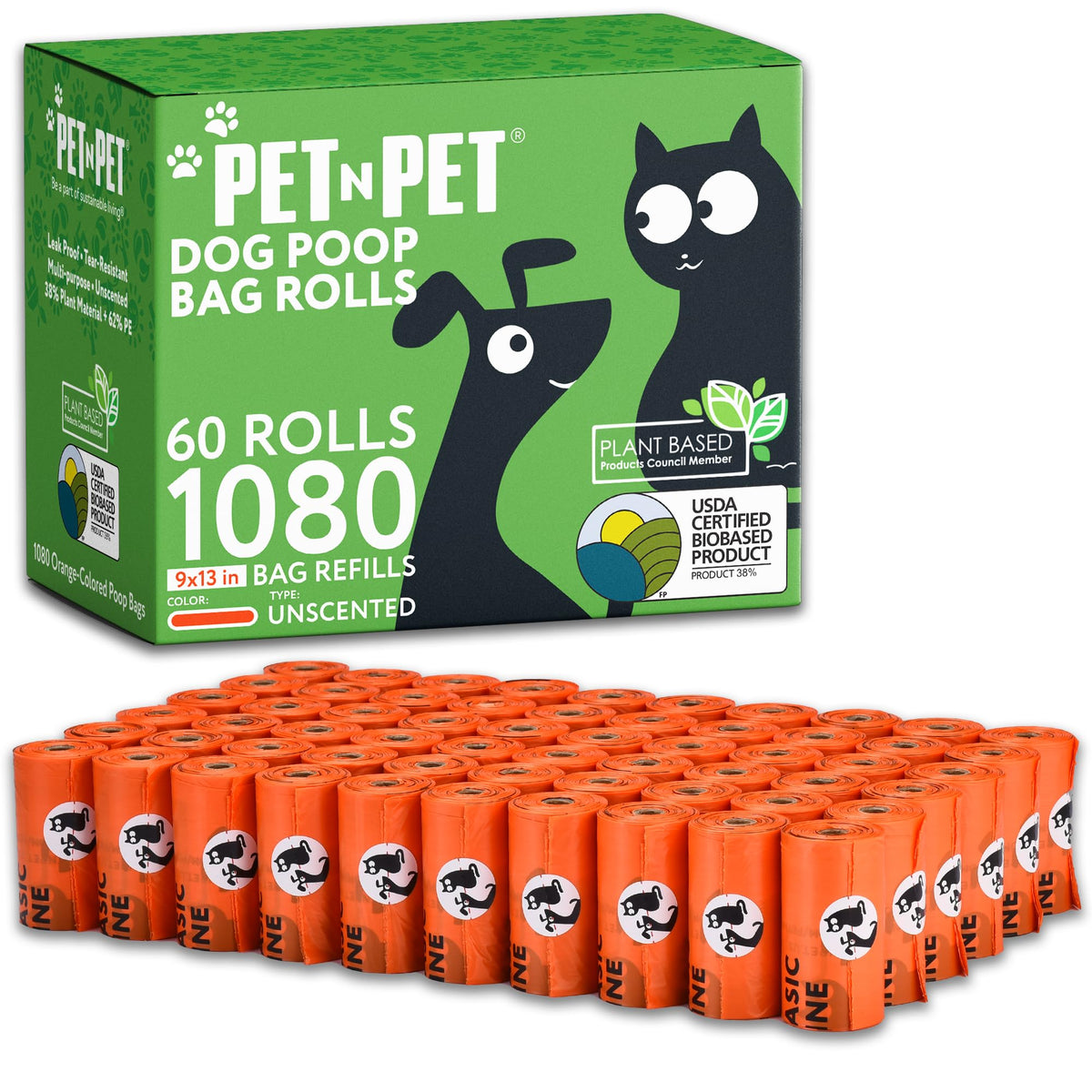 Eco-Safe 1080 Dog Waste Bag Rolls