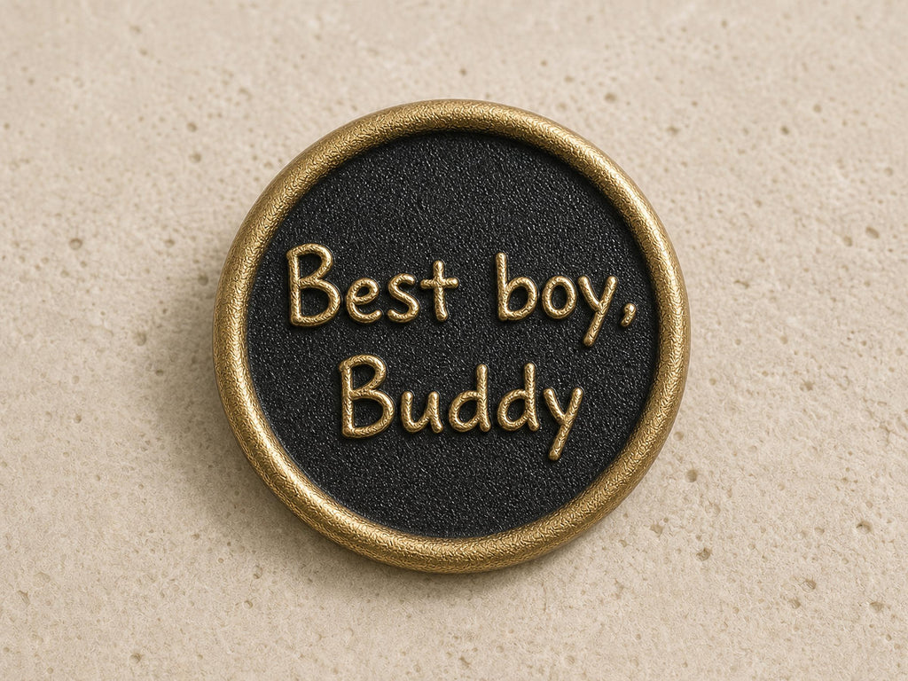 Dog Paw Print Keepsake – Antique Brass Disc