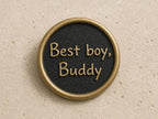 Dog Paw Print Keepsake – Antique Brass Disc
