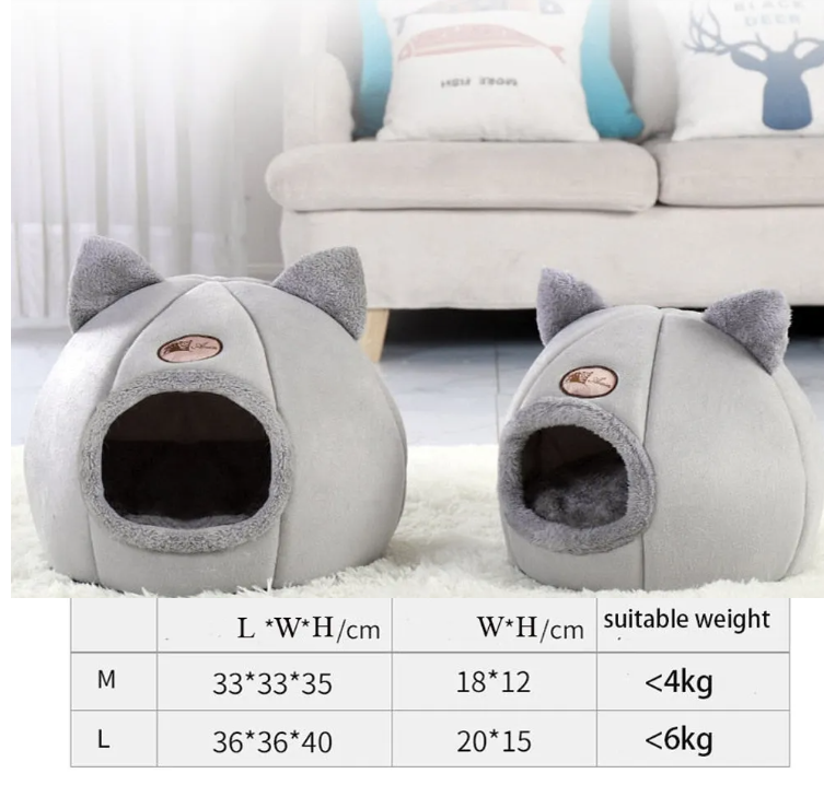 CozyNest Großes Winter-Katzensofa-Bett