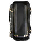 Designer Black Quilted Dog Cat Pet Carrier