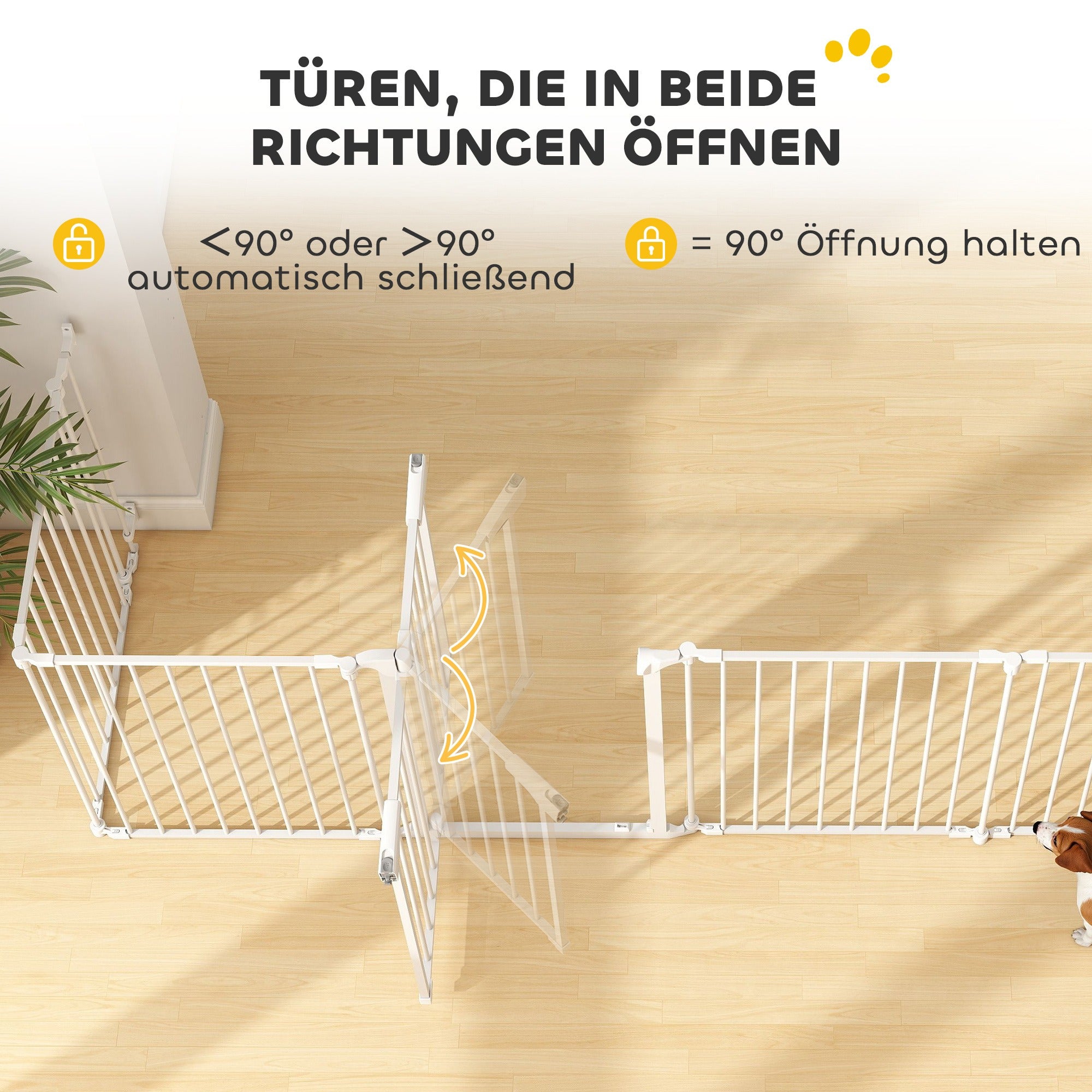 Compact 6-Panel Pet Fence with Door