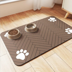 Spritzwassergeschützte Futtermatte für Katzen & Hunde | Schnelltrocknender & wasserabsorbierender Bodenschutz