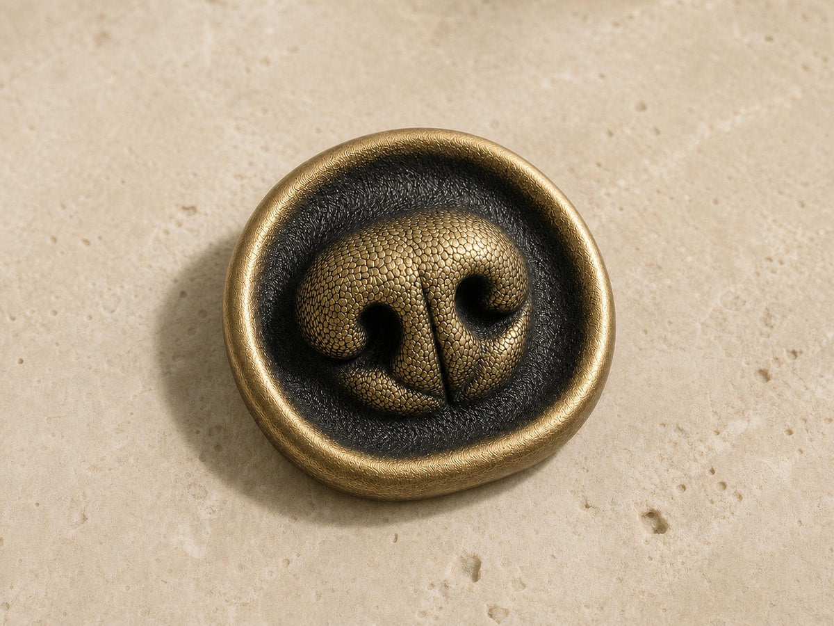 Dog or Cat Nose Print Keepsake – Antique Brass Disc
