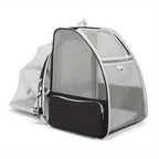 Expandable Cat Backpack Carrier with 3-Sided Mesh