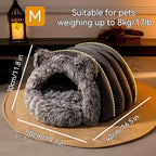Plush Fleece Cat Cave Bed for Winter Comfort — view 5