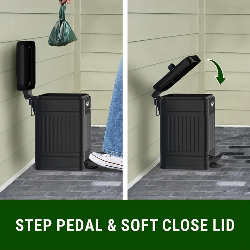 Dog Waste Bin with Pedal Lid