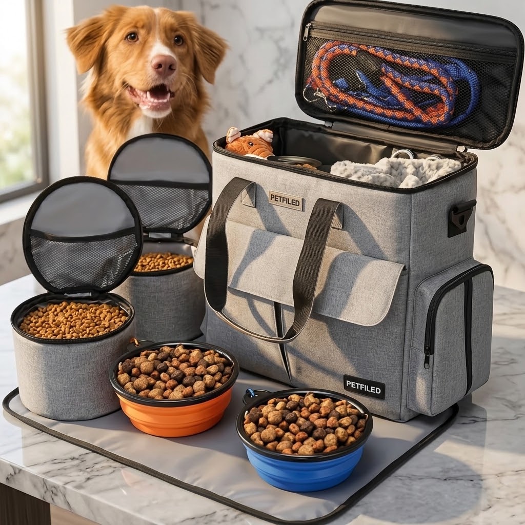 Pet Travel Bag Airline Approved with Bowls & Containers — view 6