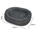 Pawz Orthopedic Plush Dog Bed Soft Washable Pet Bed Grey Cosy Cushion M Size