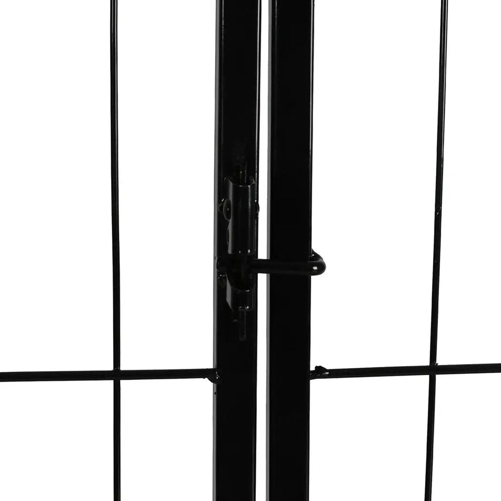 PaWz 8 Panel Pet Dog Playpen Puppy Exercise Black 24 inch