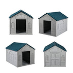 Indoor/Outdoor Plastic Dog Kennel — XL Blue