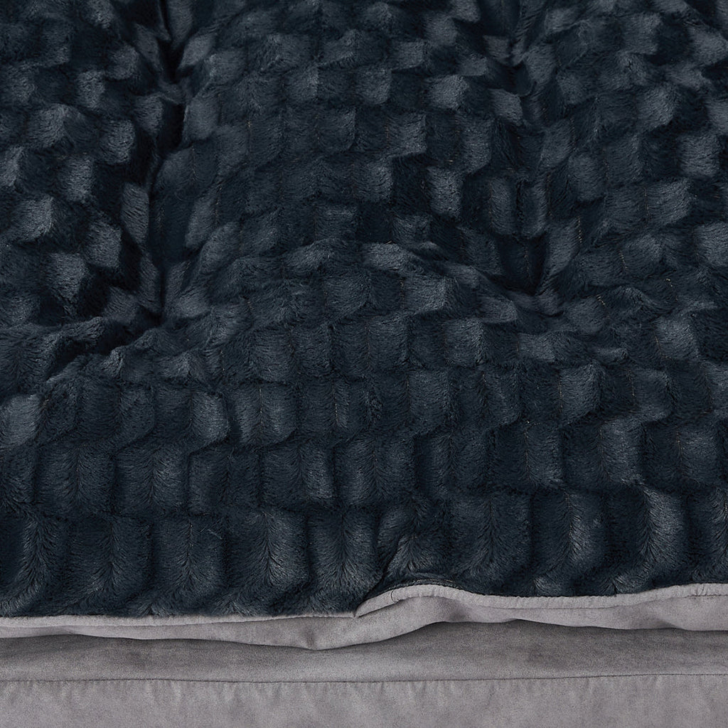 Dog Calming Bed Warm Soft Plush Comfy S Grey Small