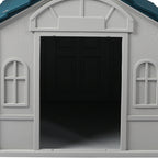 Indoor/Outdoor Plastic Dog Kennel — XL Blue