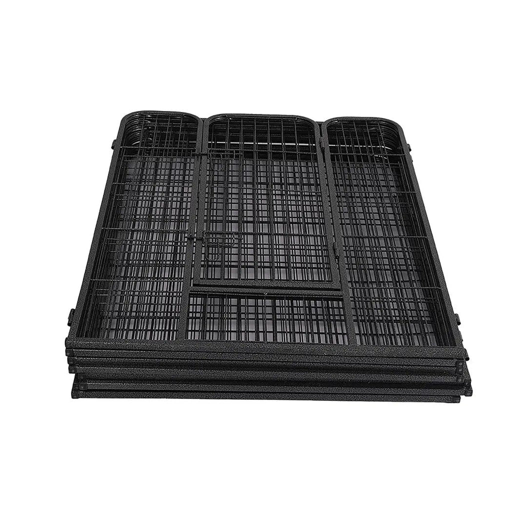 PaWz 8 Panel Pet Dog Playpen Puppy Exercise Black 24 inch