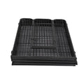 PaWz 8 Panel Pet Dog Playpen Puppy Exercise Black 24 inch
