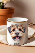 Keramiktasse mit Haustierporträt | Personalisiertes Haustiergeschenk