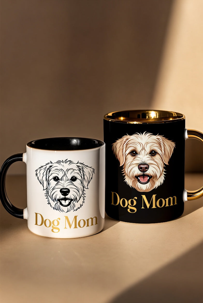 Keramiktasse mit Haustierporträt | Personalisiertes Haustiergeschenk